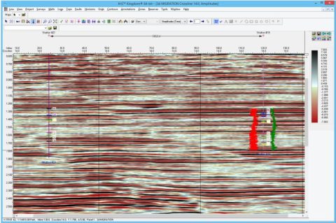 Kingdom Seismic Inversion, Pre Stack, Coloured Inversion