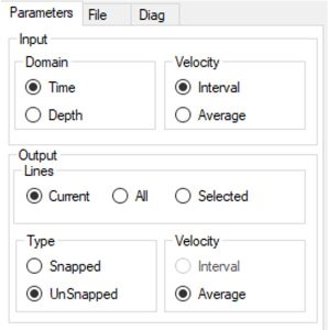 parameters file and diag